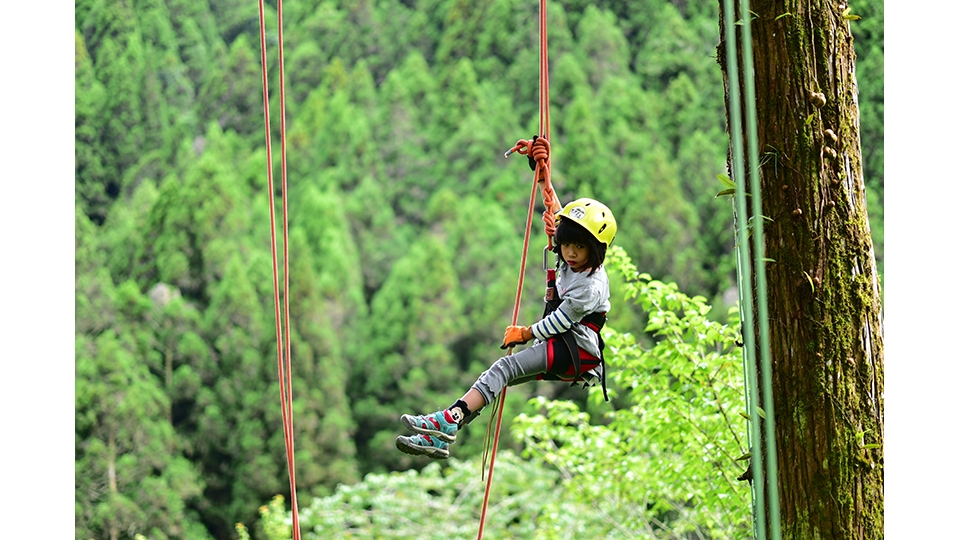 透過攀樹，讓孩子親近自然、尊重自然。圖片來源：翁恒斌。